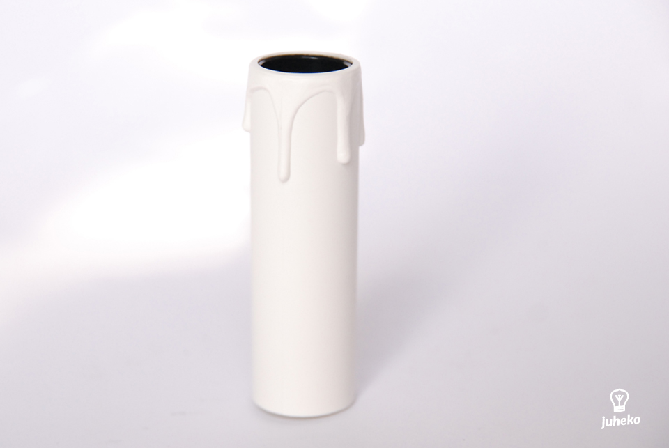 Candle lampholder E14 unearthed, white, 85mm