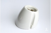 Porcelain E27 lamp holder IFÖ for wall, unearthed, white