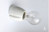 Porcelāna E27 spuldzes ligzda sienai IFÖ, bez zemējuma, balta