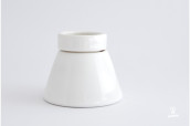 Big porcelain lamp holder E27 for wall or ceiling, unearthed, white