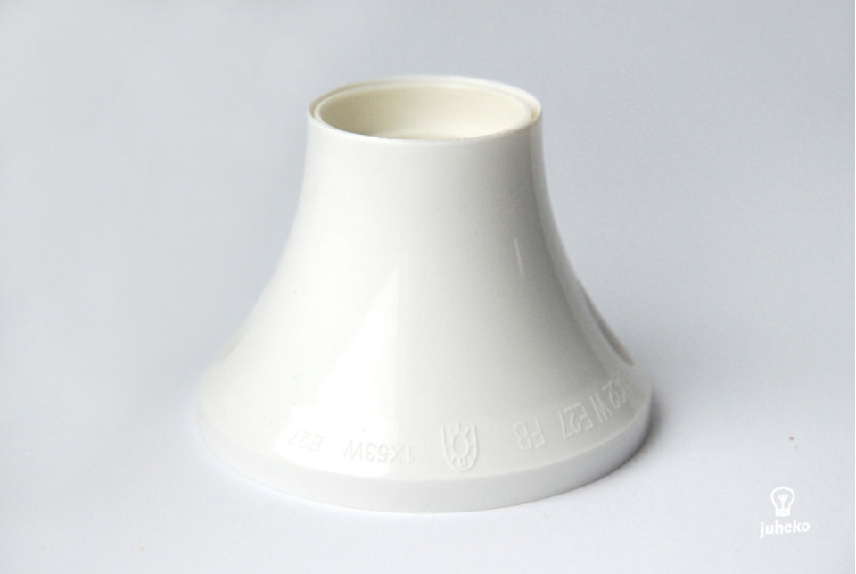 Bulb holder E27 for ceiling/ wall, white