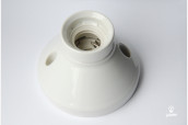 Porcelain E27 lampholder Ifö, unearthed, white