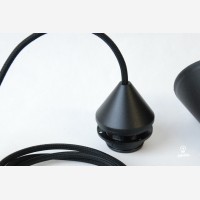 Plastic lampholder cover, black