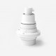 Lampholder E14 with threads and shade rings, white