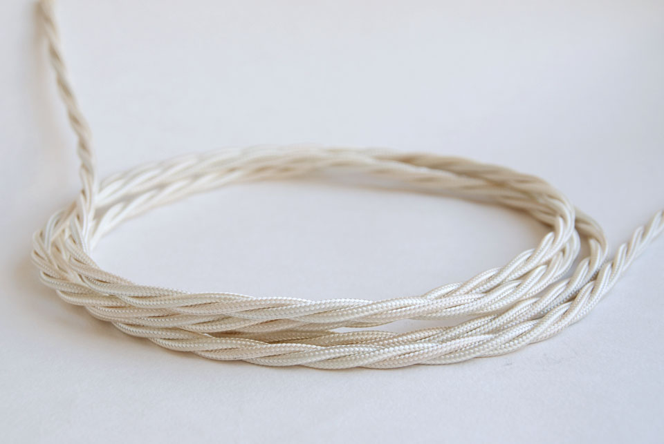 Twisted Textile Cable 3x2.5mm2 - Beige