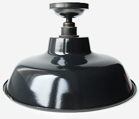 Enamel ceiling lamp TLN, black