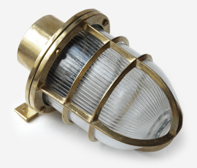 Messinkinen seinävalaisin Marine suojahäkillä, IP64