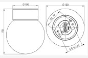 Valgusti Classic Globe 150, valge